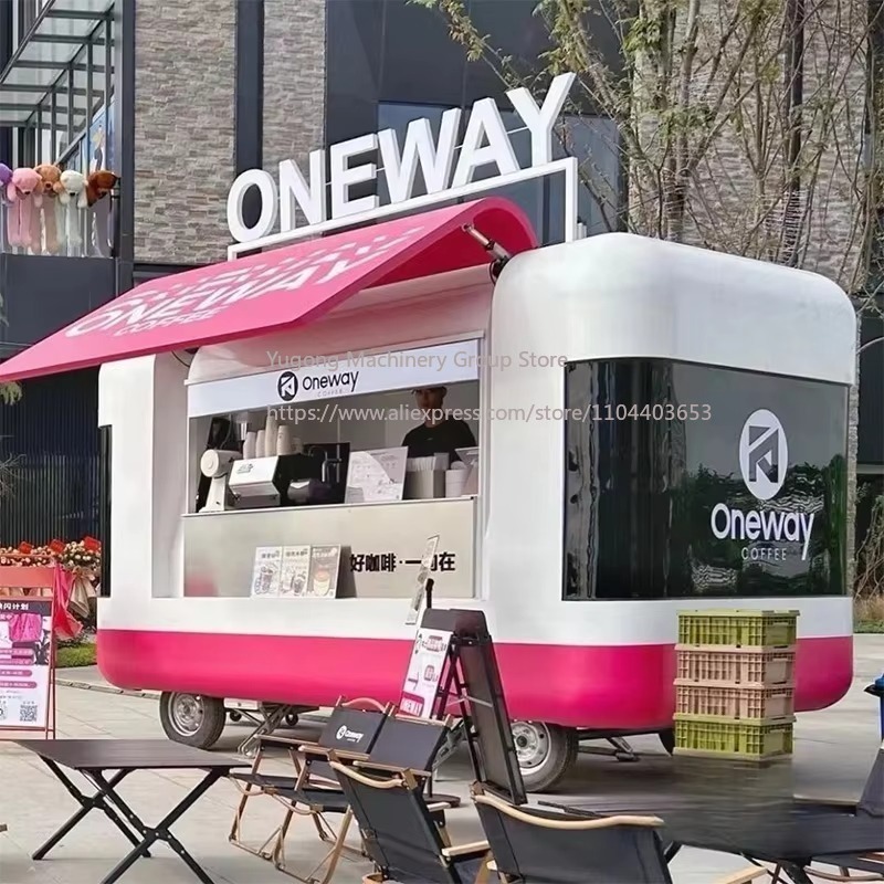 Hot Dog Vending Cart - Kommerzieller mobiler Imbisswagen aus Edelstahl –
