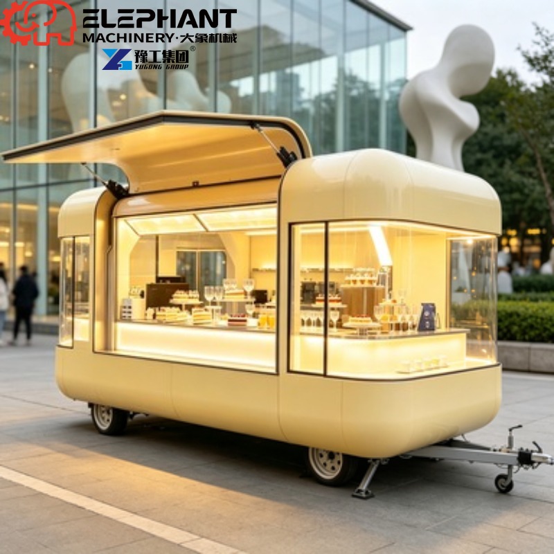 Hot Dog Vending Cart - Kommerzieller mobiler Imbisswagen, multifunktionaler Hot-Dog-Wagen, mobiler