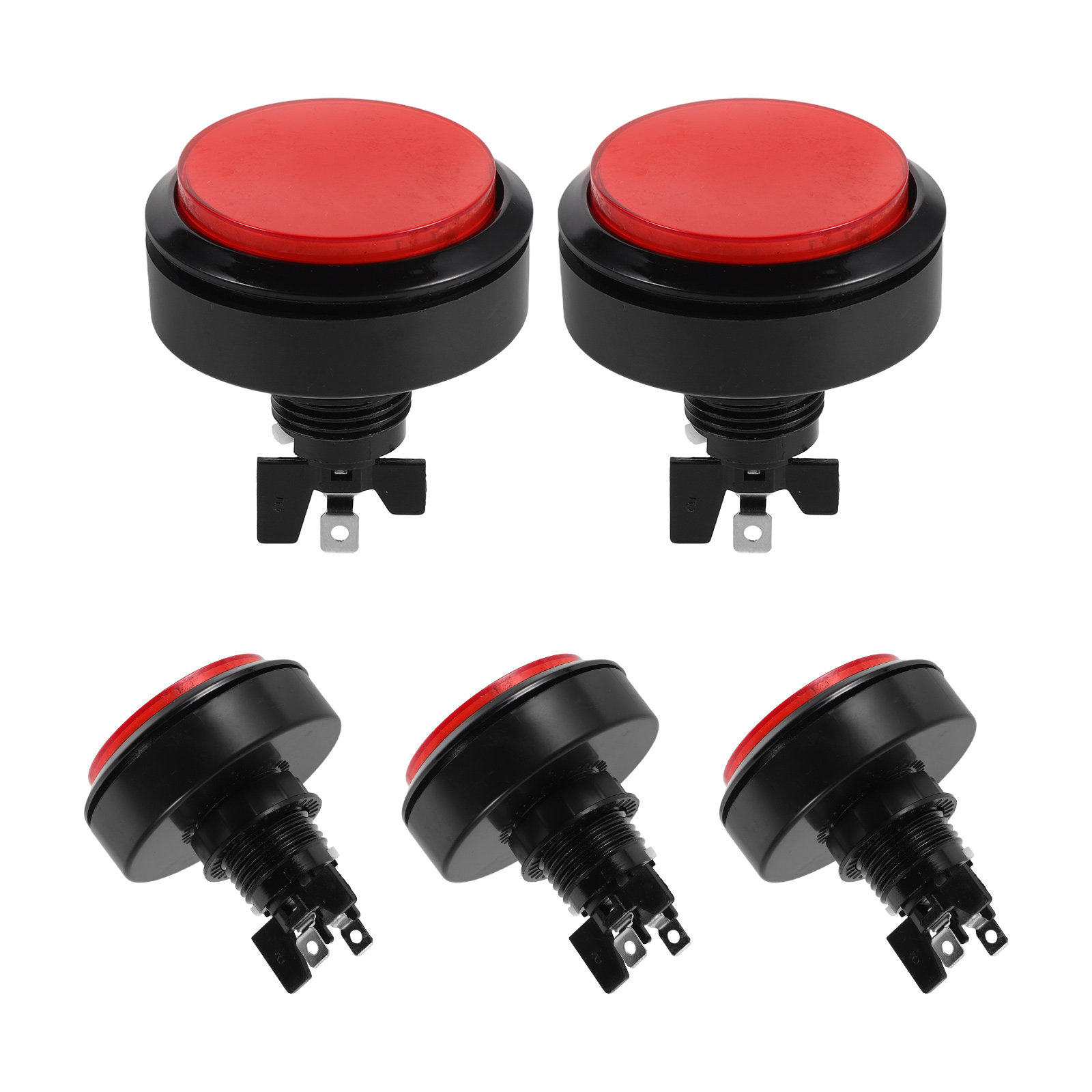 Arcade Game Cabinet - 5 Stück 60-mm-Arcade-Knopf mit LED-Beleuchtung, runder