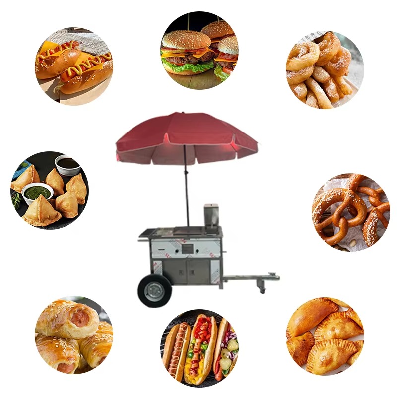 Tragbarer Edelstahl-Imbisswage – Hot Dog Vending Cart Bewertung und Preis