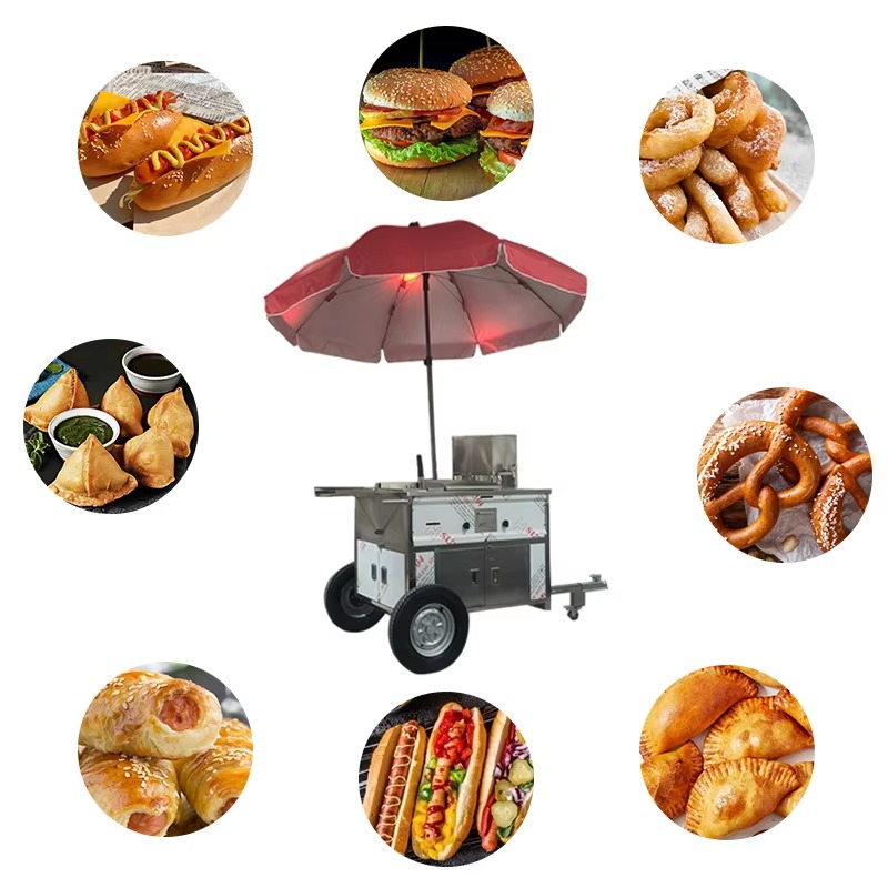 Kompakter mobiler Imbisswagen  – Hot Dog Vending Cart Bewertung und Preis