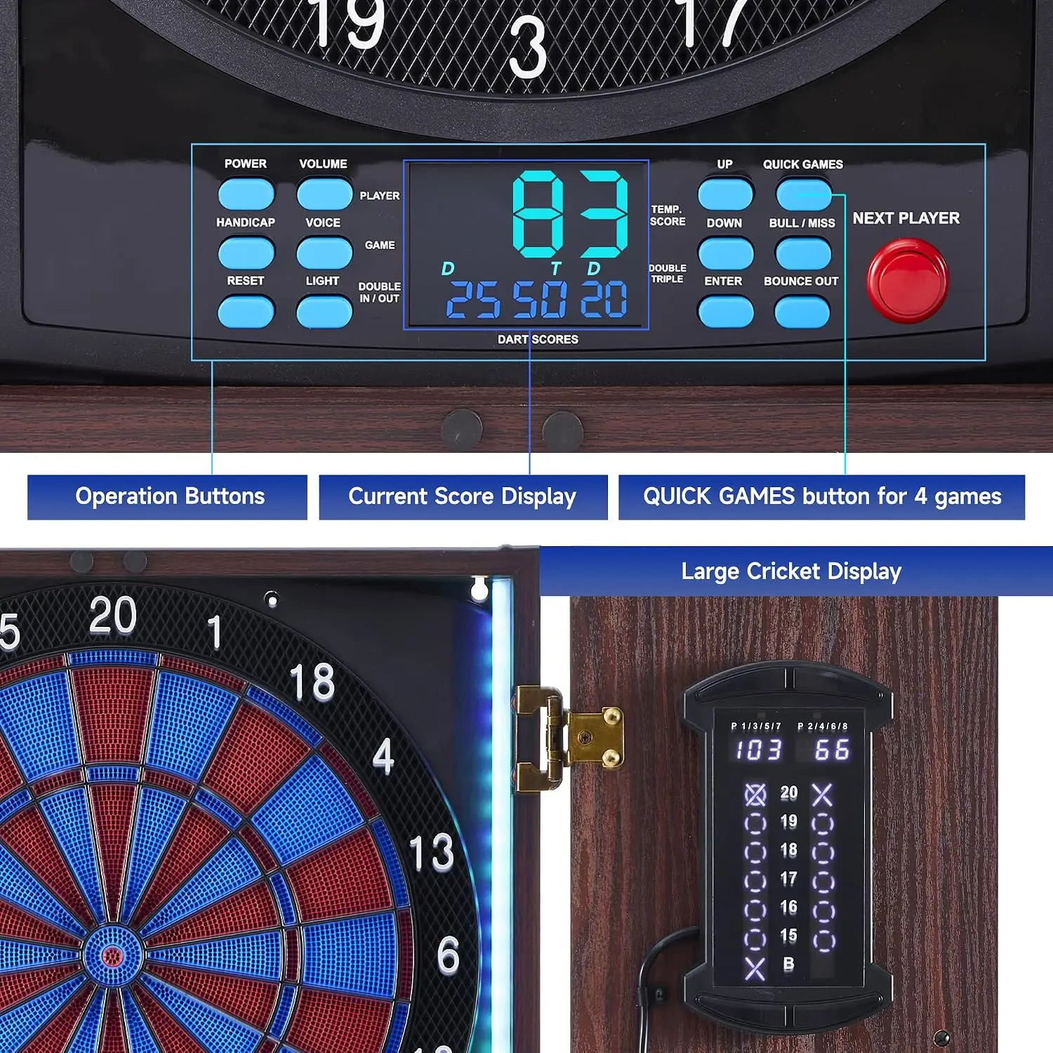 Elektronischer Dartboard-Schra – Electronic Dartboard Cabinet Bewertung und Preis