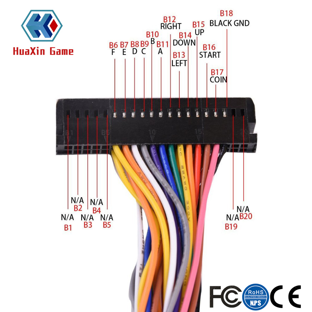 Arcade 40-poliger Schrank-Kabe – Arcade Button Pcb Bewertung und Preis
